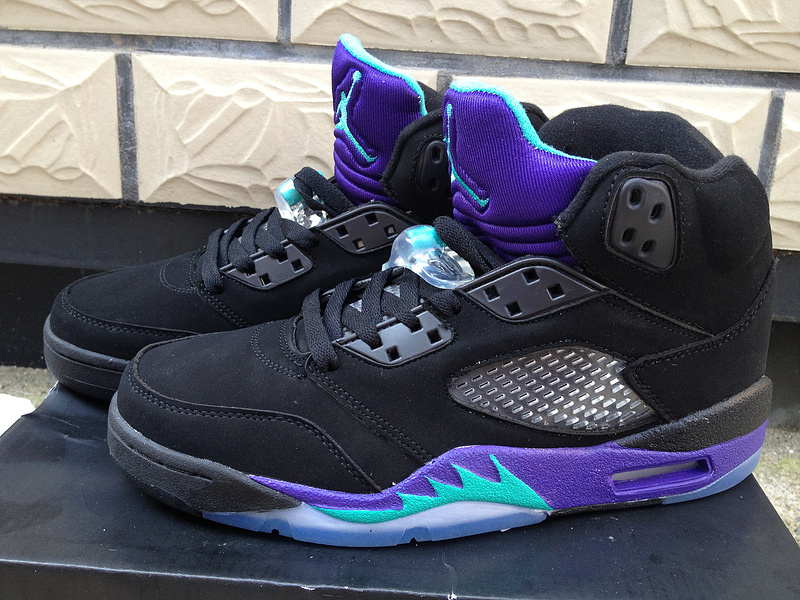 Air Jordan 5 Women Shoes Black/Purple Online